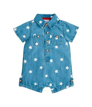 Mud Pie Denim Star Shortall 9-12 mon