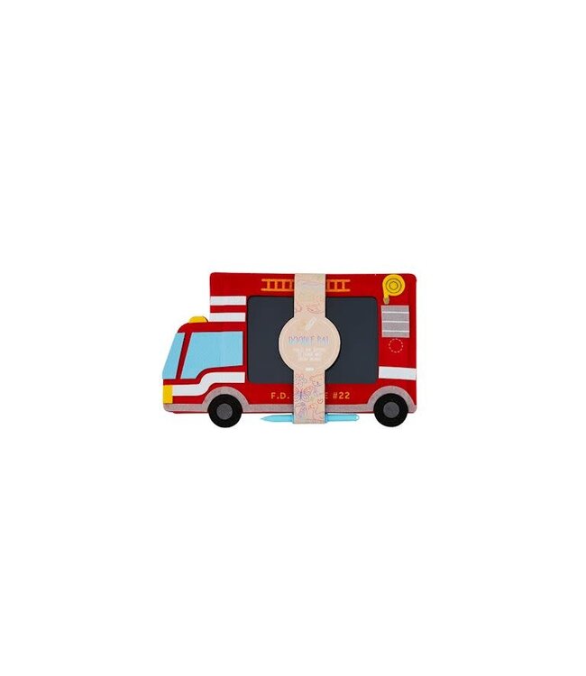 Mud Pie Fire Truck Felt Doodle Pad