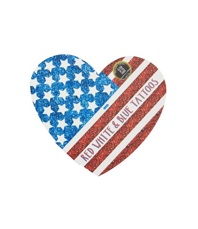Mud Pie Heart July 4th Tattoo Book