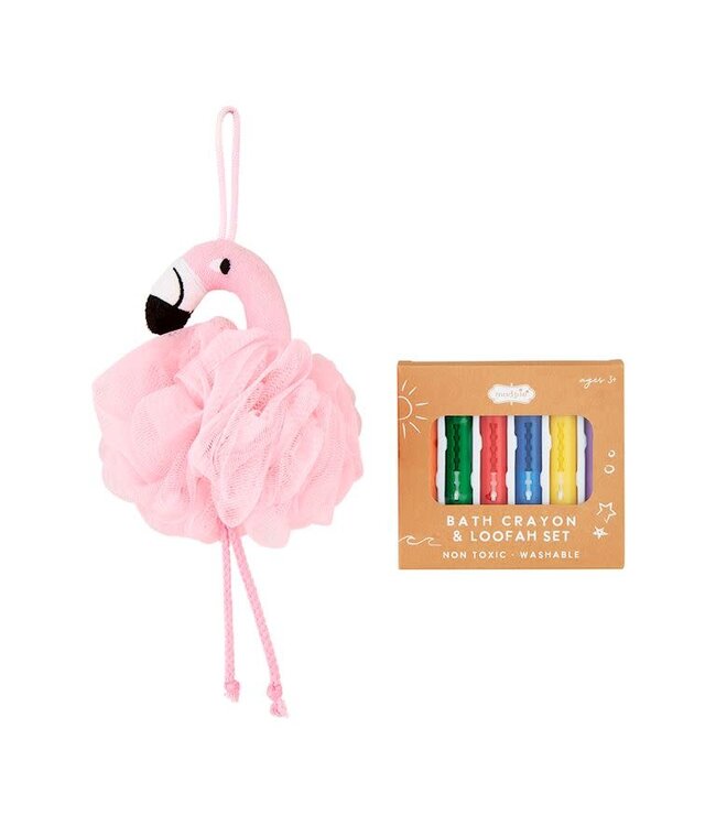 Mud Pie Flamingo Bath Crayons Set