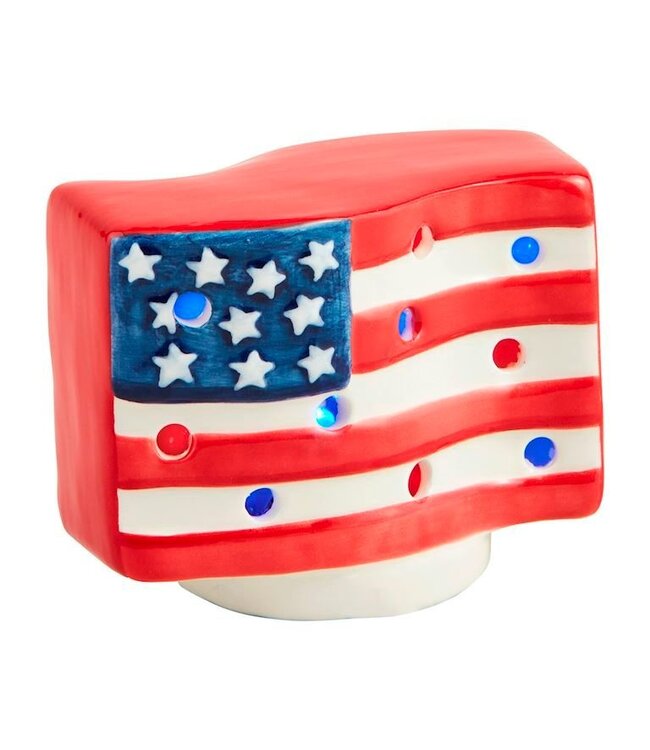 Mud Pie American Flag Light-Up Sitter