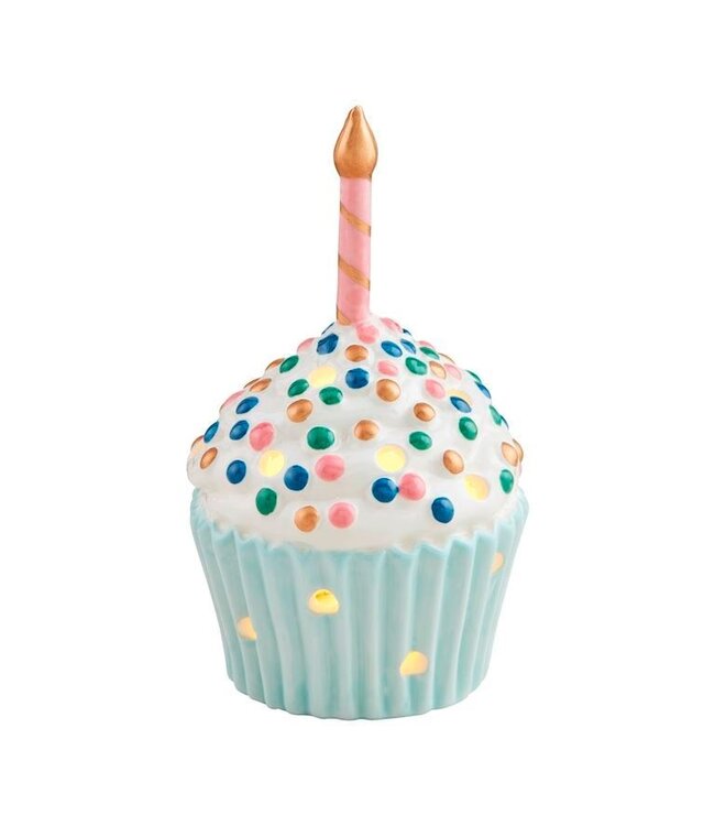 Mud Pie Birthday Cupcake Light-Up Sitter