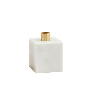 Mud Pie White Marble Taper Holder