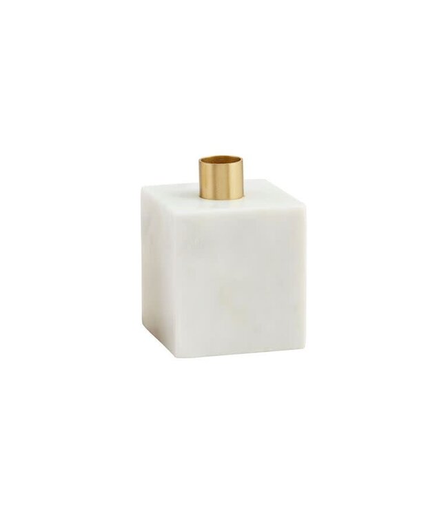 Mud Pie White Marble Taper Holder