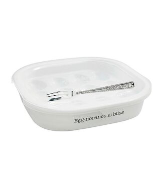 Mud Pie Deviled Egg Tray With Lid Set