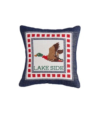 Mud Pie Side Mini Embroidery Pillow