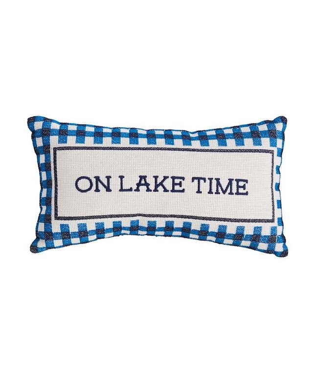 Mud Pie Time Mini Embroidery Pillow