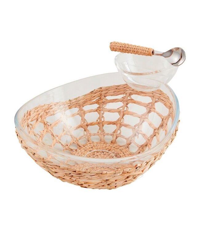 Mud Pie Acrylic Woven Chip & Dip Set