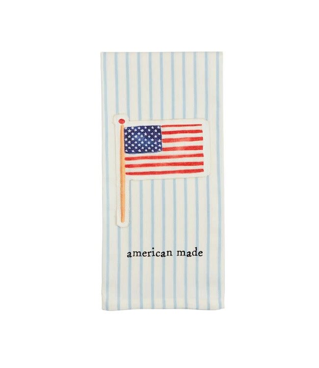 Mud Pie Flag Patch Americana Towel