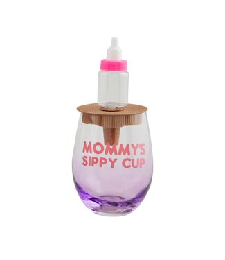 Mud Pie Bottle Wine Glass And Topper