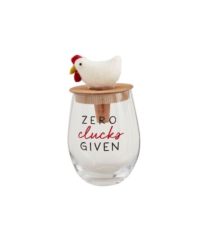 Mud Pie Chicken Wine Glass Topper Set