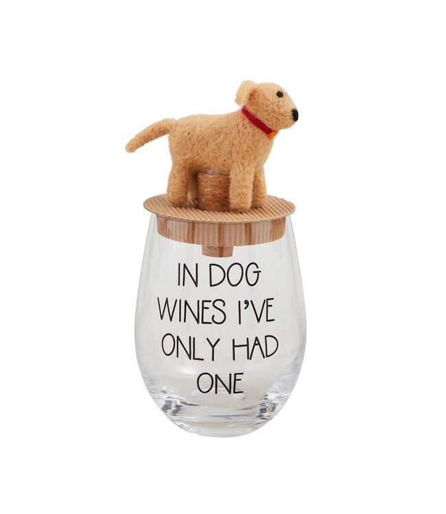 Mud Pie Drink Alone Glass Topper Set
