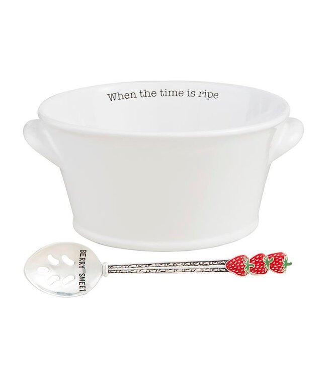 Mud Pie Time Is Ripe Strawberry Bowl Set