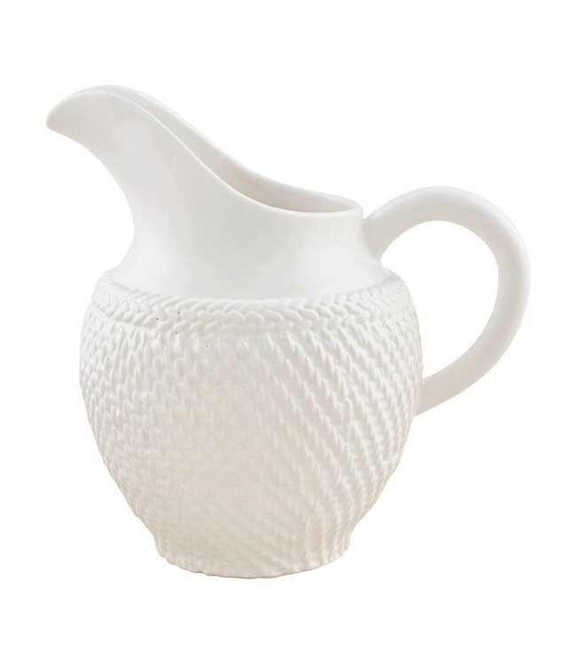 Mud Pie Woven Stoneware Pitcher