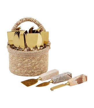 Mud Pie Marble & Travertine Cheese Utensils