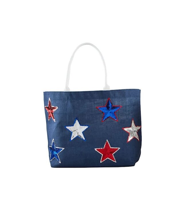 Mud Pie 4th Of July Sparkle Tote-Nv