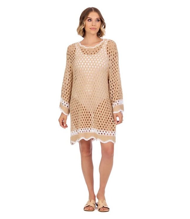 Mud Pie Hooper Crochet Tunic-Tn