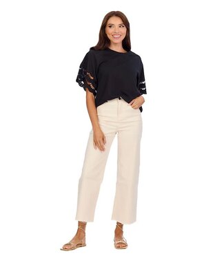 Mud Pie Levy Eyelet Tshirt Bk-L