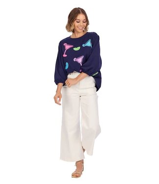 Mud Pie Drink Sparkle Sweatshirt-Nv