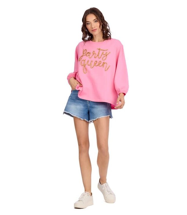 Mud Pie Drink Sparkle Sweatshirt-Pk