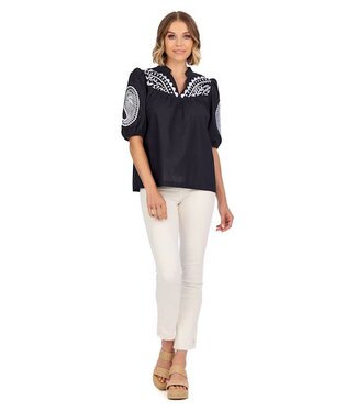 Mud Pie Humphrey Embroidered Top Bk-M