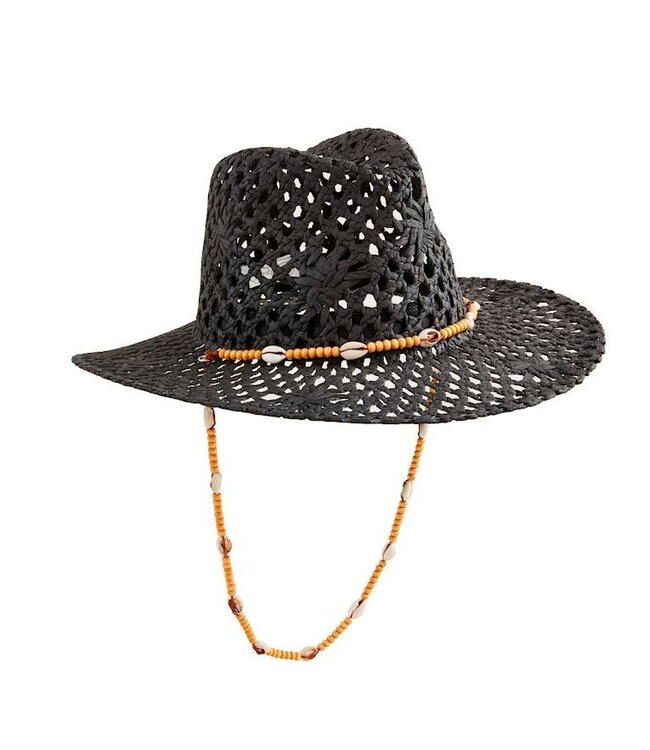 Mud Pie Crochet Fedora-Bk