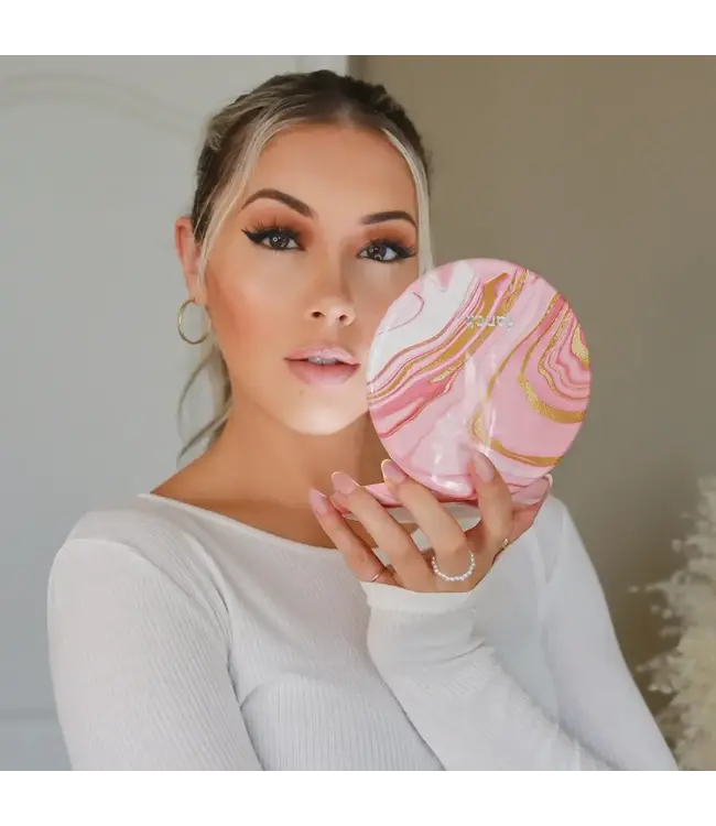 Taylor 5" Mirror LED Lights Marble Rose