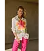 Joseph Ribkoff Embroidered Flower Cotton Shirt