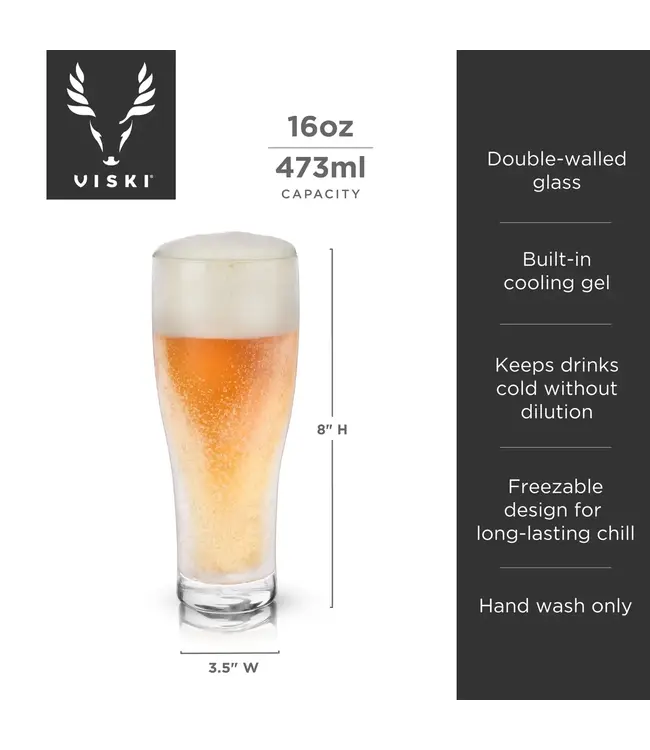 Glacier Double-Walled Chilling Beer Glass