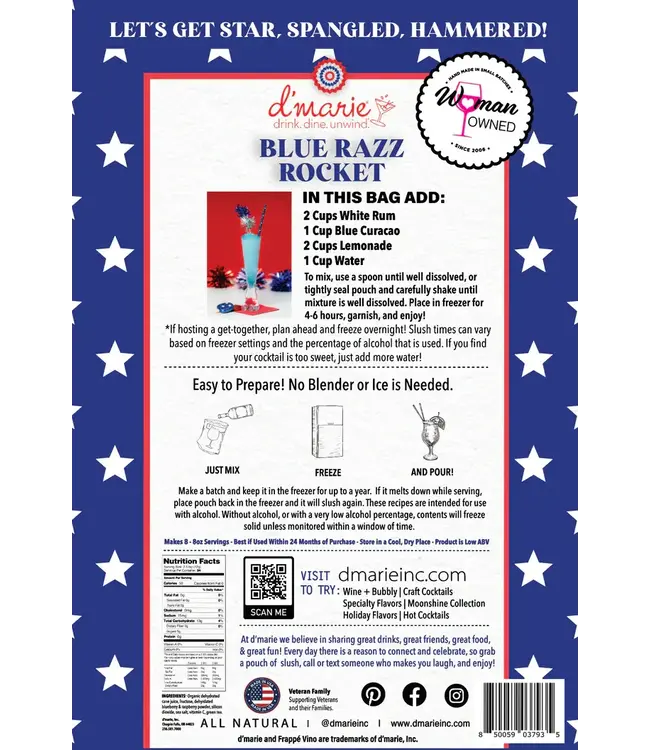 Blue Razz Rocket - Slush Mix Bag