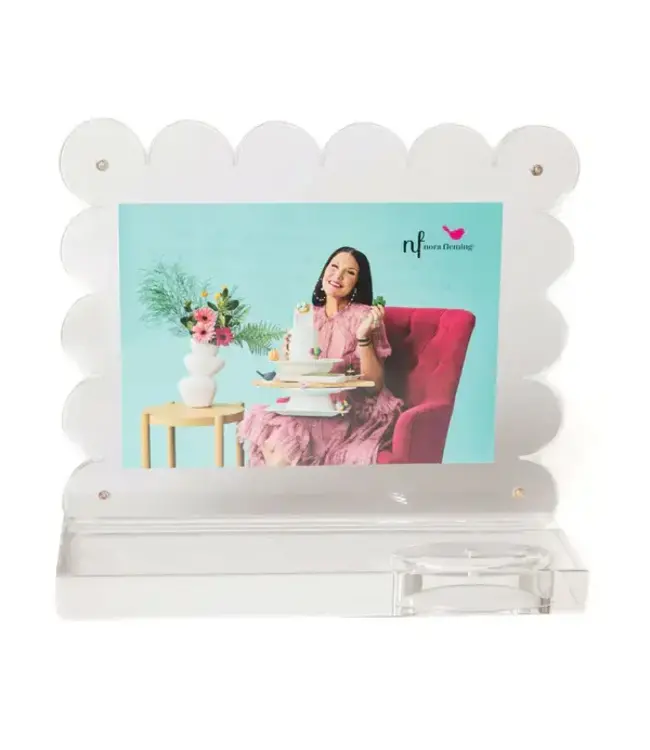 Nora Fleming Clearly A-Nora-ble Scalloped Acrylic Frame - CLR01