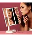Trifold White Vanity Compact Mirror - LED