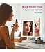 Trifold White Vanity Compact Mirror - LED