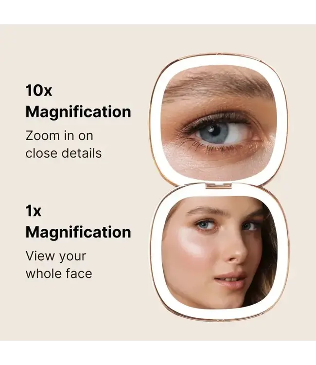 Compact Mirror with LED Lights Mila II | Midnight Majesty