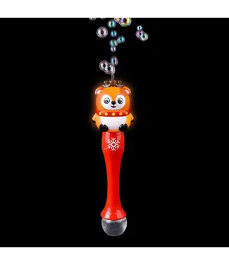 Light-Up Reindeer Bubble Wand 13.5" Memorable Holiday Fun!