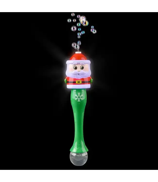 Light-Up Santa Bubble Wand 13.5 Memorable Holiday Fun!