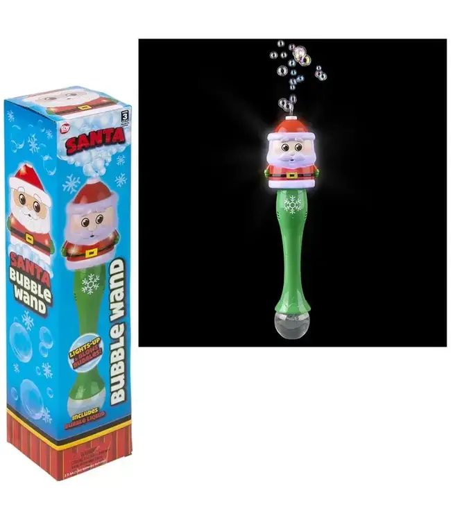 Light-Up Santa Bubble Wand 13.5 Memorable Holiday Fun!