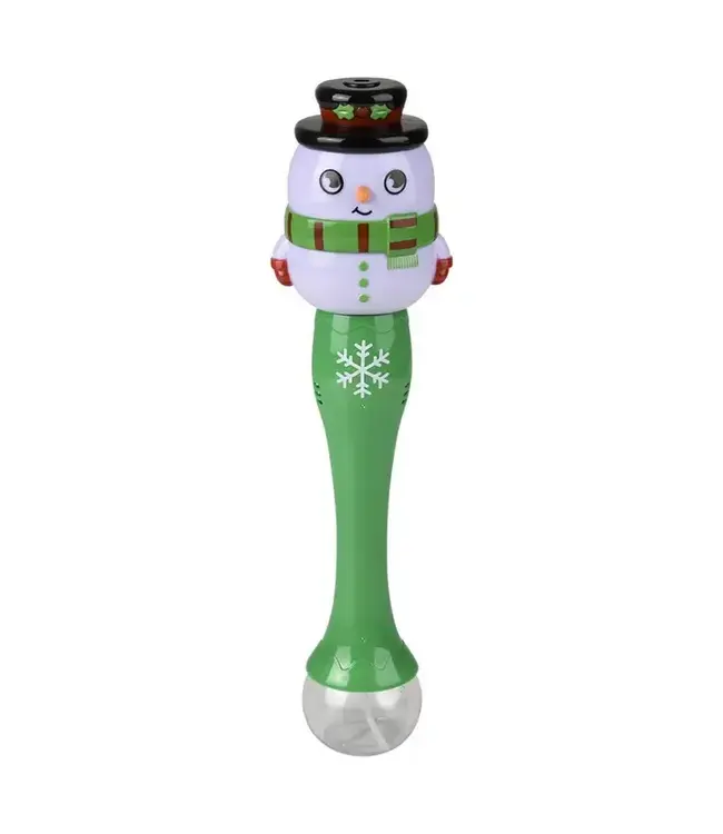 Light-Up Snowman Bubble Wand 13.5" Memorable Holiday Fun!