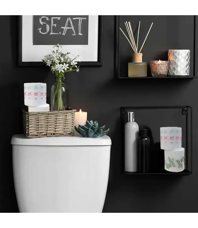 Christmas Pattern - 4pk Toilet Paper Rolls 3-Ply -160 Sheets