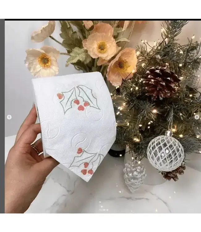 Christmas Pattern - 4pk Toilet Paper Rolls 3-Ply -160 Sheets