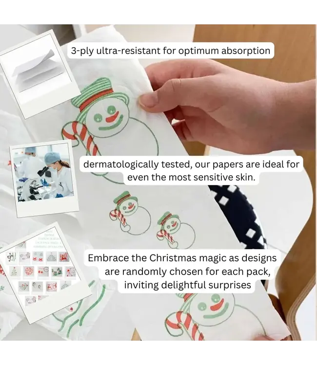 Christmas Pattern - 4pk Toilet Paper Rolls 3-Ply -160 Sheets