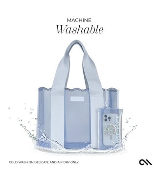 Carolina Blue Crochet Wave Jelly Tote Bag