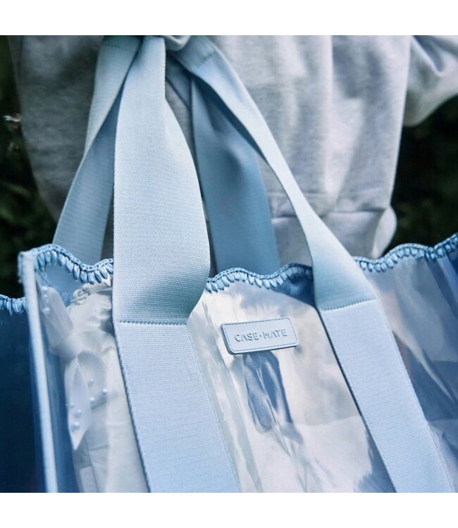 Carolina Blue Crochet Wave Jelly Tote Bag