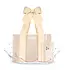 Ecru Raffia Bow Jelly Tote Bag