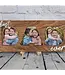 Best Dad Ever 3-Photo Picture Frame White/Walnut