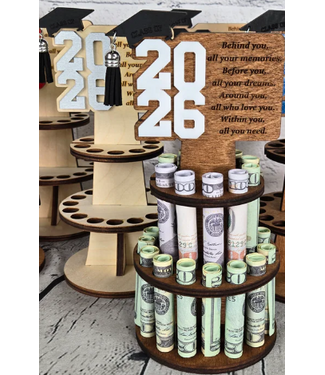 Graduation Money Tree | Natural (Light Wood) / White