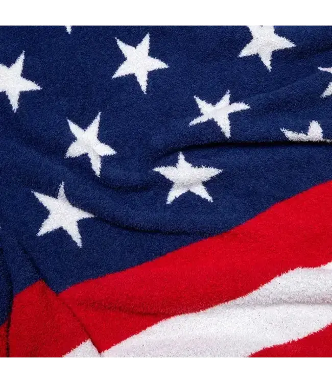 Big Blanket Co PREMIER PLUSH BLANKET - STARS & STRIPES 8'8
