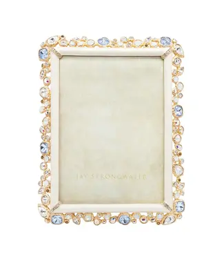 Leslie Bejeweled 5"x7" Frame - White Opal