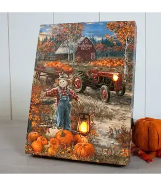 Pumpkin Patch 6x8 Lighted Table Top Canvas