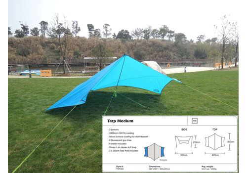 JR Gear 2 Person Traveller Tarp with Poles